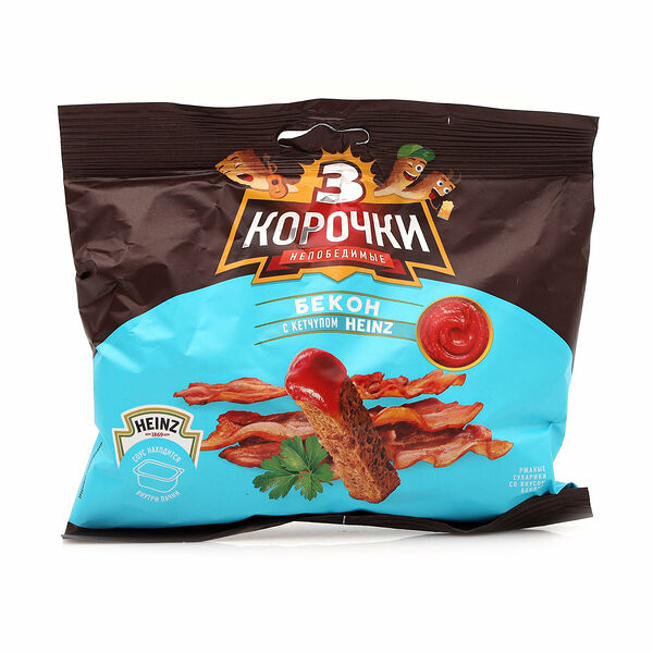 Сухарики - бекон с кетчупом ТМ 3 корочки