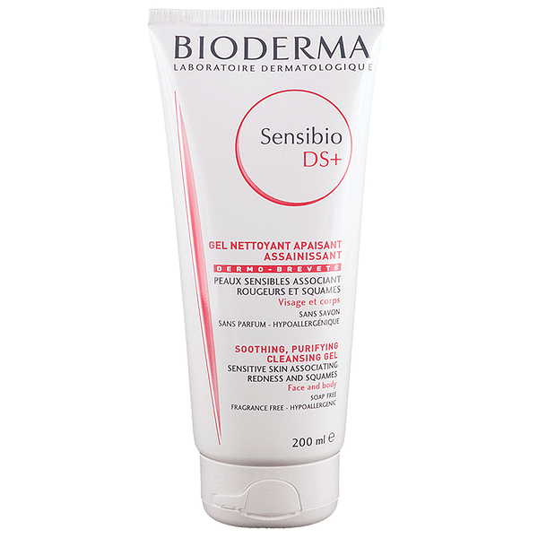 Bioderma Sensibio DS+ Гель очищающий для кожи лица с покраснениями и шелушениями 200 мл