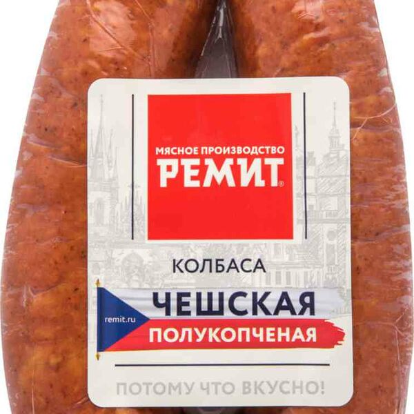 Колбаса полукопчёная Чешская Ремит