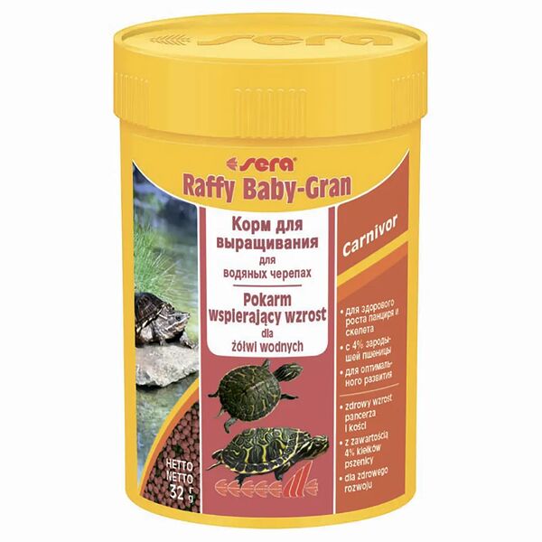 Sera Raffy baby gran Корм Sera для молодых рептилий гранулы, бн. 100 мл