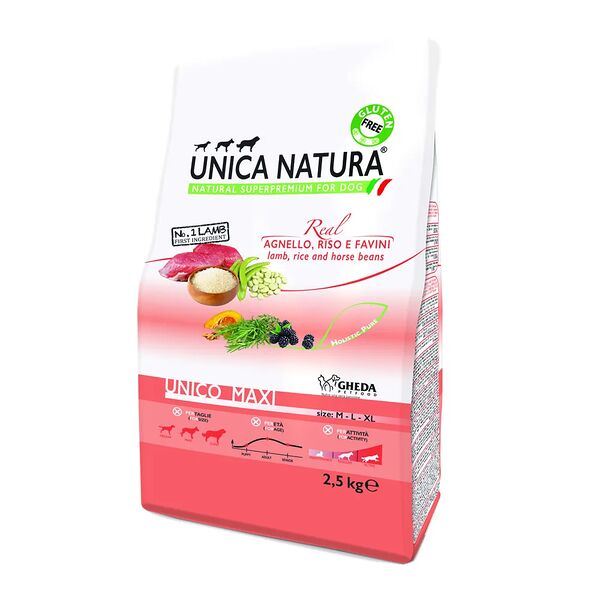 Сухой корм UNICA для собак крупных пород с ягненком, рисом и бобами