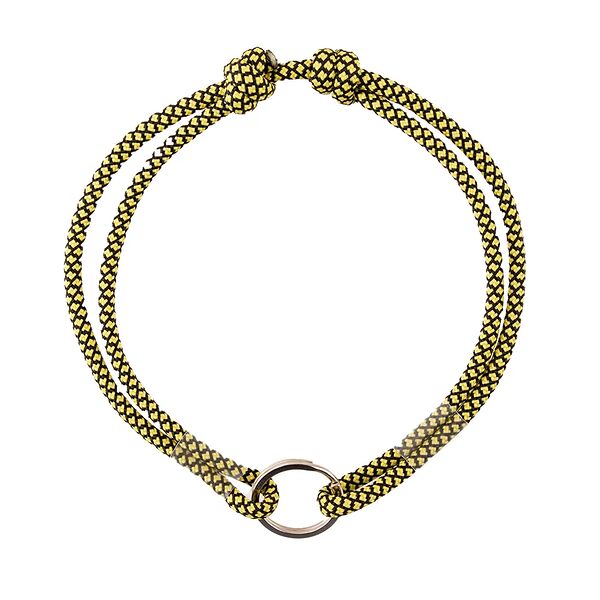 Шнурок для адресника из парашютного паракорда, размер 25-45 см желтый