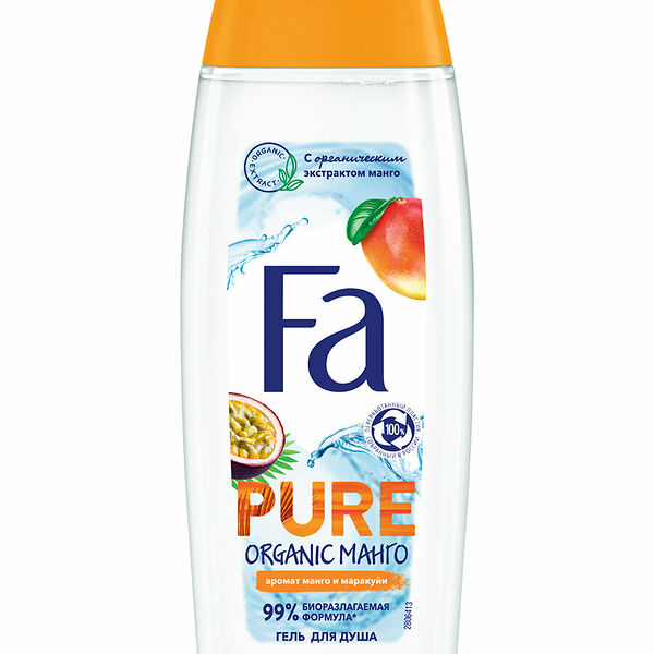 Гель для душа Pure аромат манго и маракуйи, биоразлагаемая формула ТМ Fa (Фа)