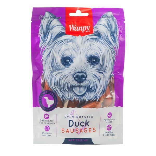 Лакомство для собак Wanpy Dog утиные сосиски