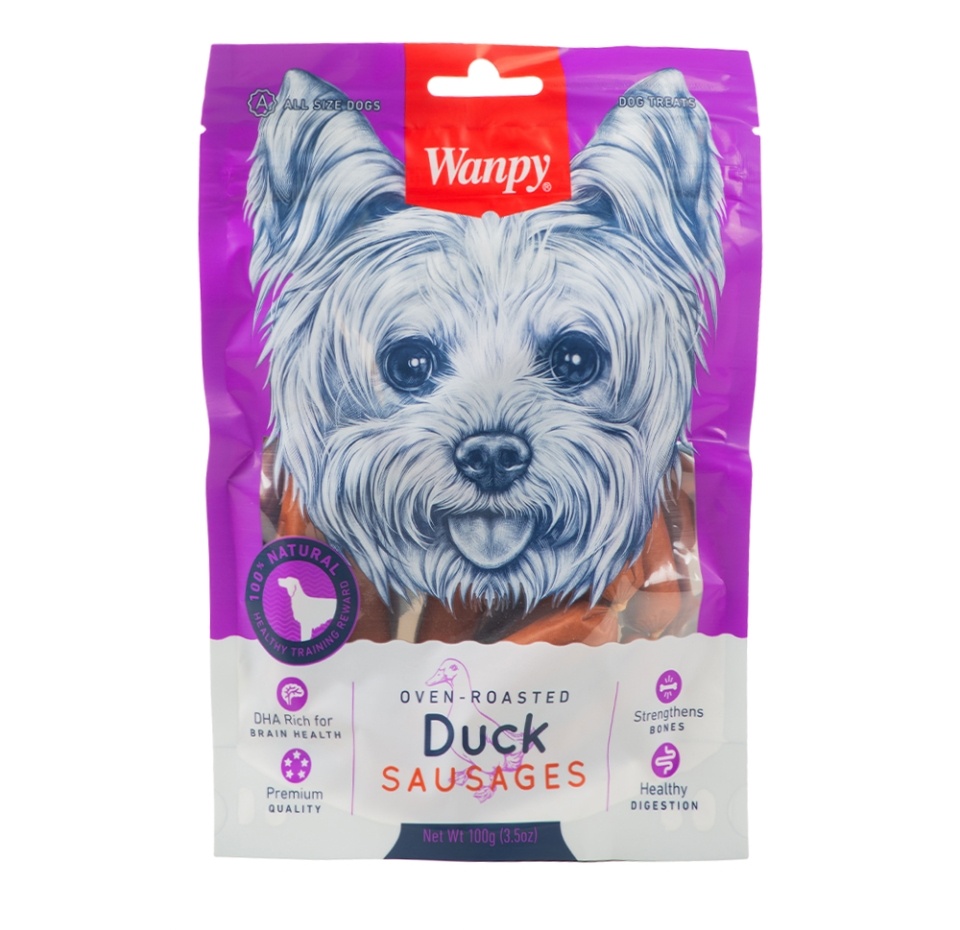 

Лакомство для собак Wanpy Dog Утиные сосиски 100 г