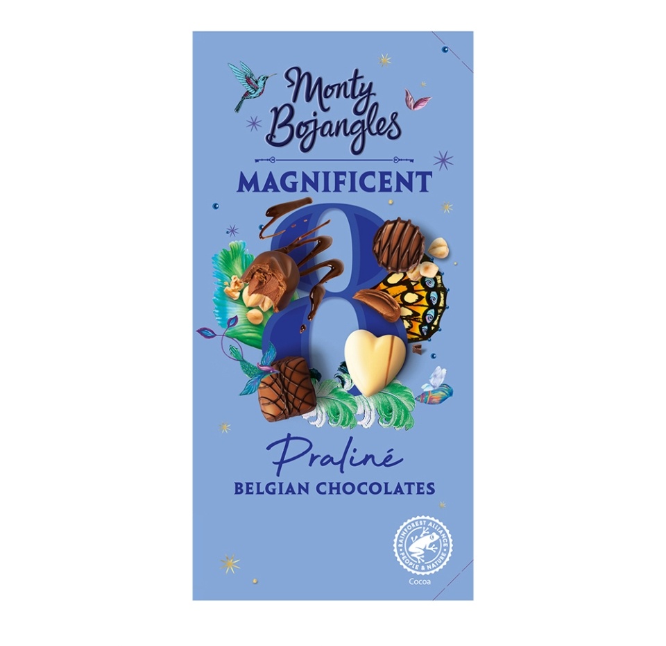 

Конфеты шоколадные Monty Bojangles Magnificent с начинками пралине 115г, Великобритания