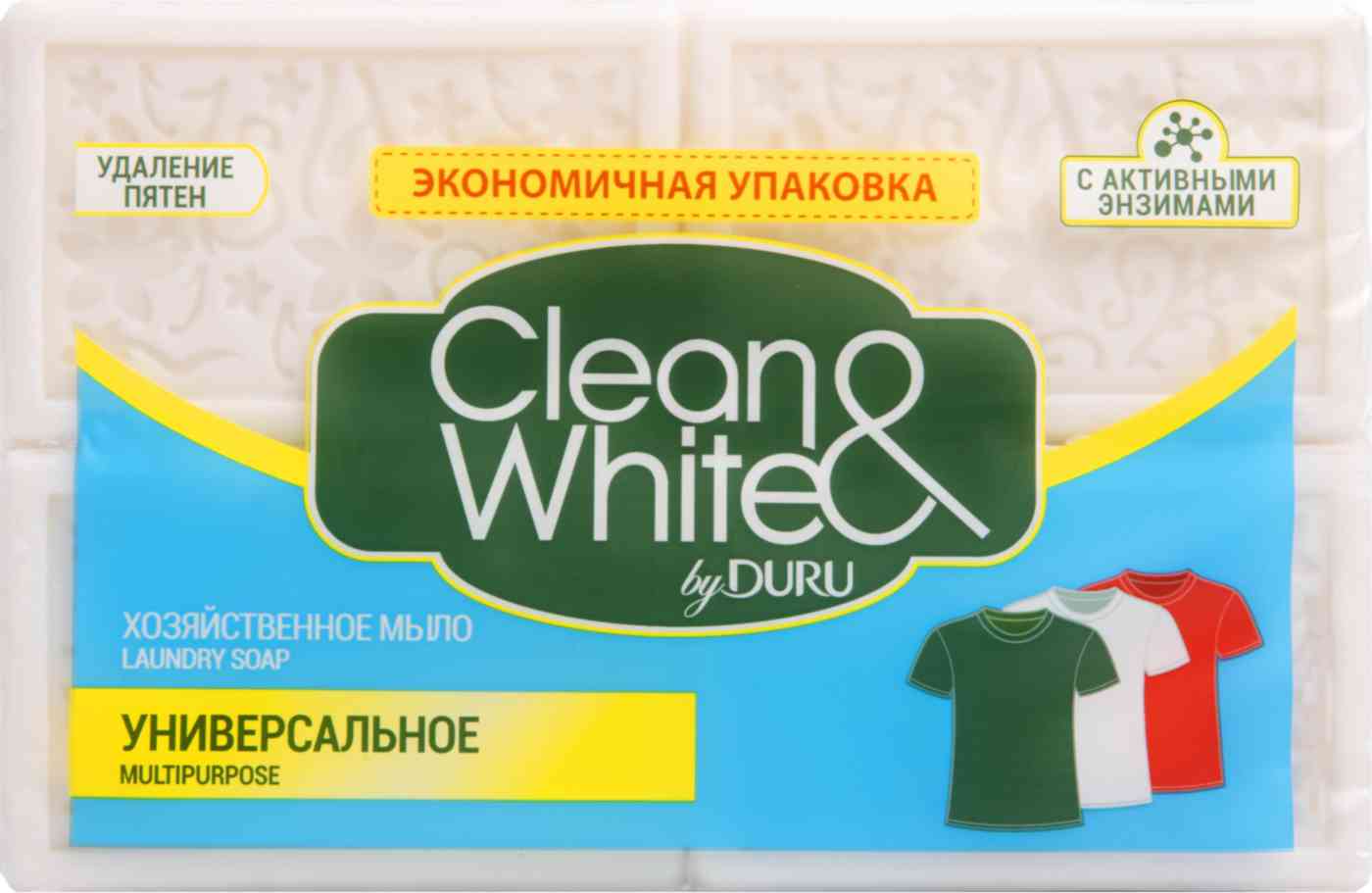

Мыло хозяйственное Duru Clean&White Универсальное 4 шт х 125 г