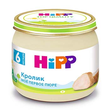 

Пюре мясное HiPP Кролик для детей с 6 месяцев 80 г