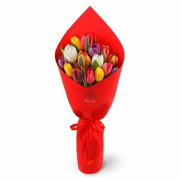 Букет из тюльпанов Пора любви (мини) 40 см