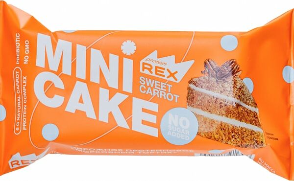 Пирожное Proteinrex Морковный тортик протеиновое 40г