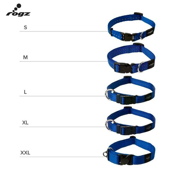 Ошейник Rogz Utility, XXL (50-80 см), ширина 4 см, голубой