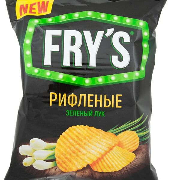 Чипсы Frys Рифленые Зеленый лук 130г