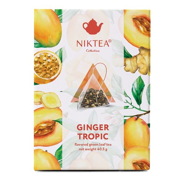 Чай зеленый Niktea Имбирный Тропик пакетированный 40.5г