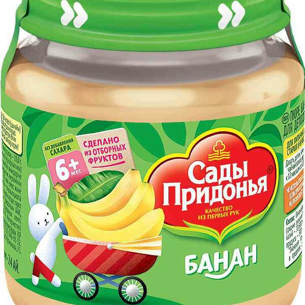 Пюре фруктовое Сады Придонья Банан с 6 месяцев
