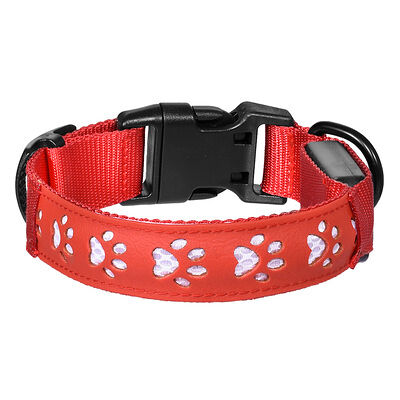 Светодиодный ошейник Tappi Нокко, красный, размер L, 2,5x60 см