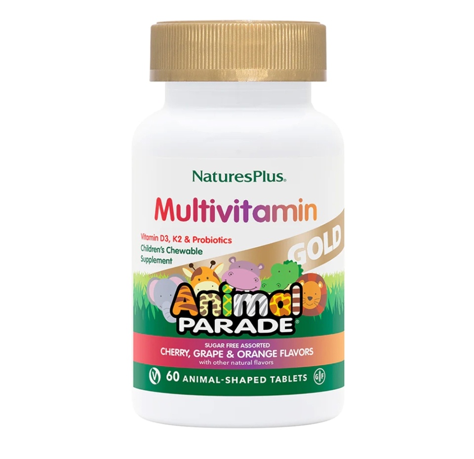 

NaturesPlus Multivitamin Animal parade таблетки жевательные со вкусом вишни, винограда и апельсина 60 шт.
