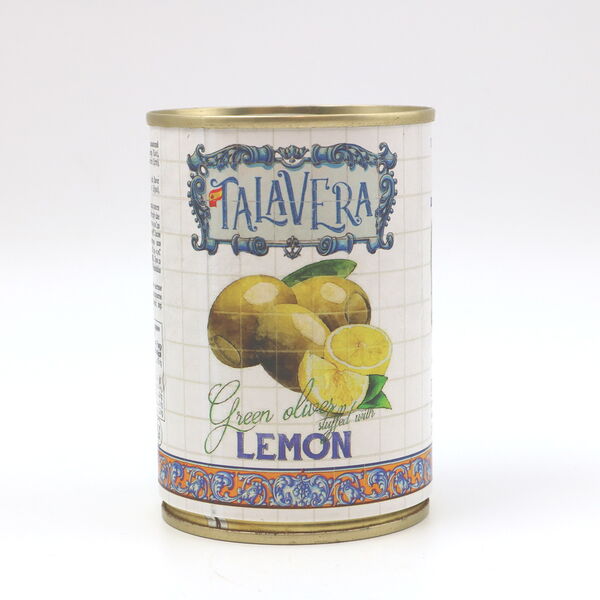 Оливки зеленые c лимоном Talavera ж/б вес 280г.