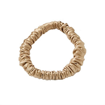 Резинка Ayris Silk узкая из натурального шёлка цвет классический бежевый, Китай