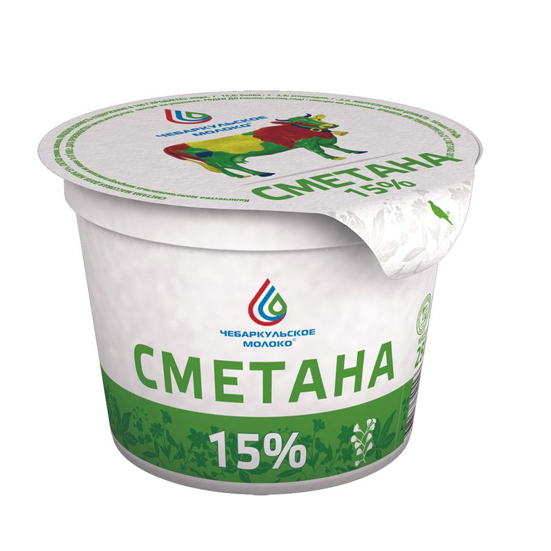 

Сметана Чебаркульское Молоко 15% 250 г