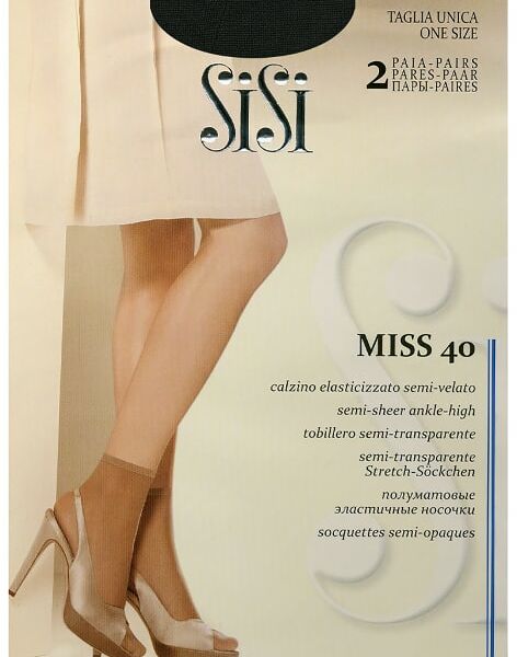 Носки женские SiSi Miss New 40 Nero Черные 2 пары