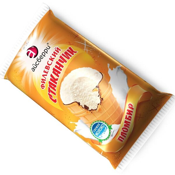 Мороженое Филевский Стаканчик Пломбир с шоколадной глазурью 15% 100г