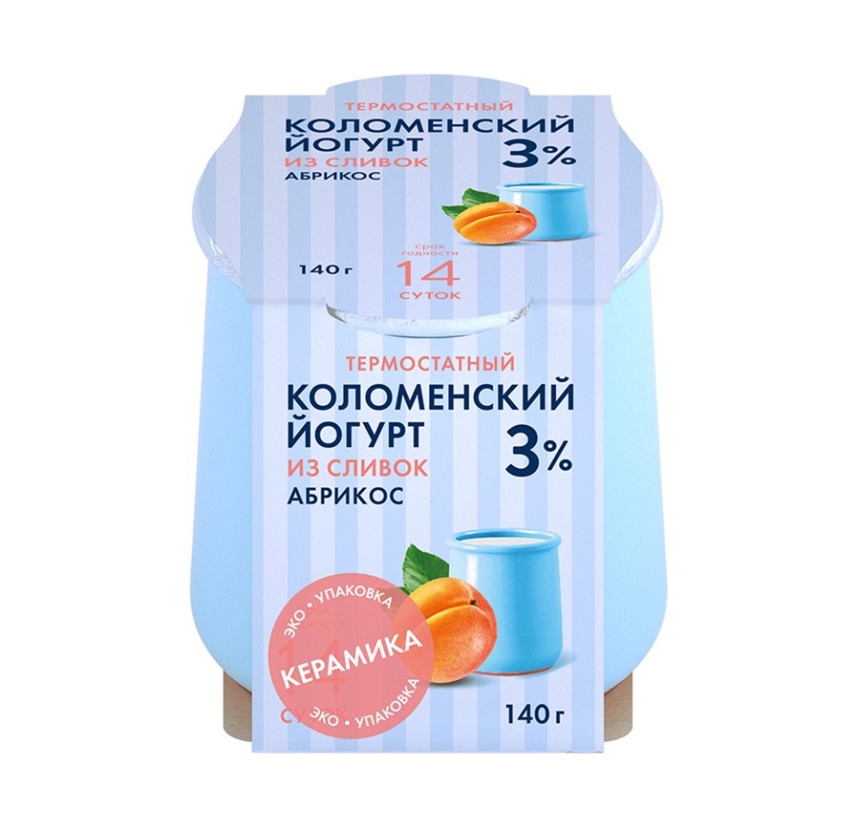 

Йогурт КОЛОМЕНСКИЙ Абрикос 3%, без змж 140 г