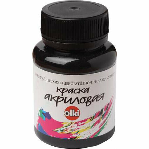 2551 Краска акриловая дизайн, черная, 100мл, Olki