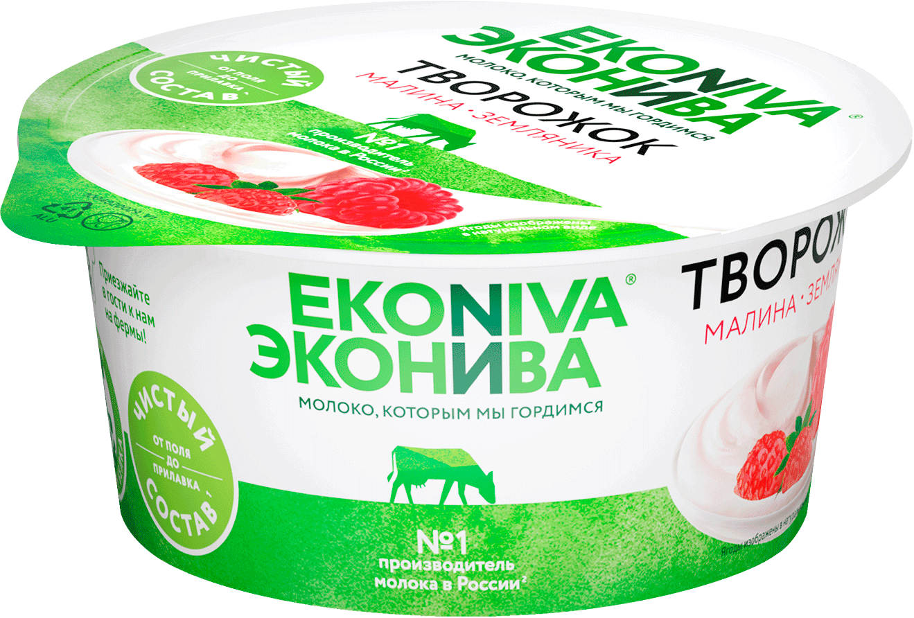 

Творожок Эконива Малина Земляника 5%