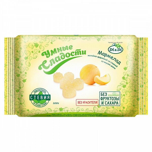 Мармелад желейный Умные сладости со стевией Дыня