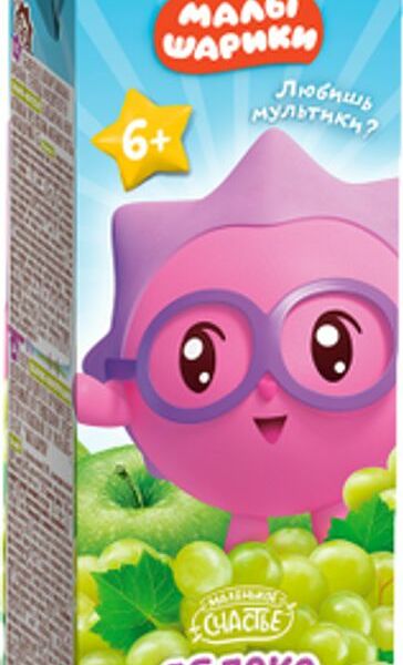 Нектар Малышарики Яблочно-виноградный с 6 мес. 200мл