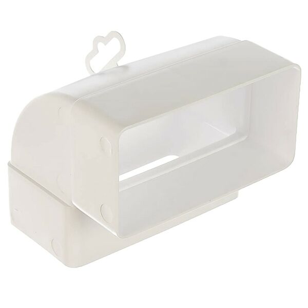 Колено вертикальное 90°, 60х120 мм, пластик