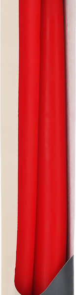 Свеча столовая HOMECLUB красная 24 см, 2 шт