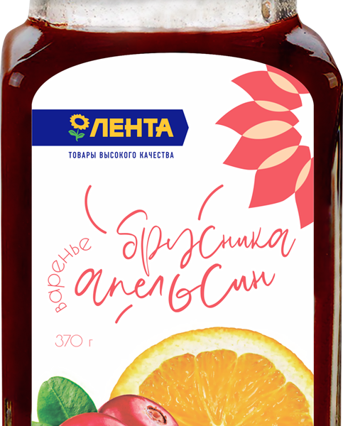 Варенье ЛЕНТА брусника-апельсин