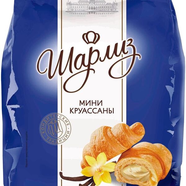 Мини-круассаны Шарлиз с ванильным кремом 200г