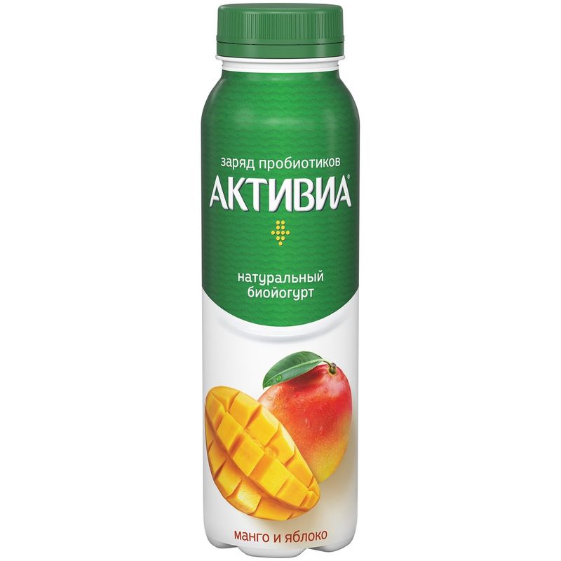 

Йогурт питьевой натуральный Активиа Манго-яблоко 2% 260 г