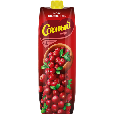 Морс «Сочный» Клюквенный, 1 л.