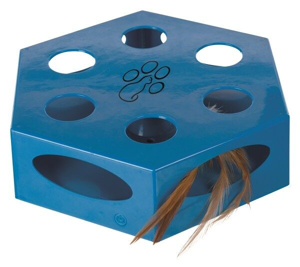 TRIXIE Игрушка для кошек Turning Feather, пластик, 22 см, синий