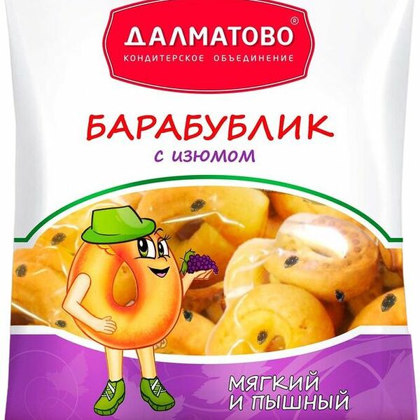 Изделие хлебобулочное бараночное Далматово Барабублик с изюмом