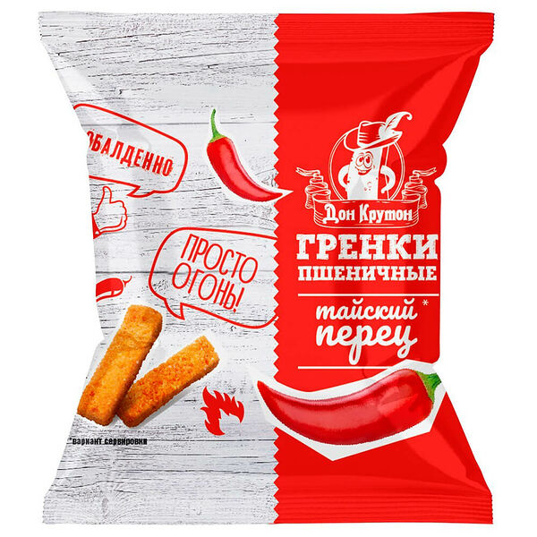 Гренки Дон Крутон 55г со вкусом тайского перца