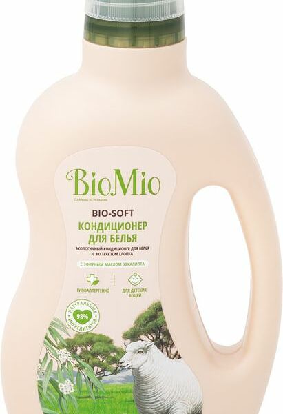 Кондиционер для белья BioMio Bio-Soft с эфирным маслом эвкалипта, 1л
