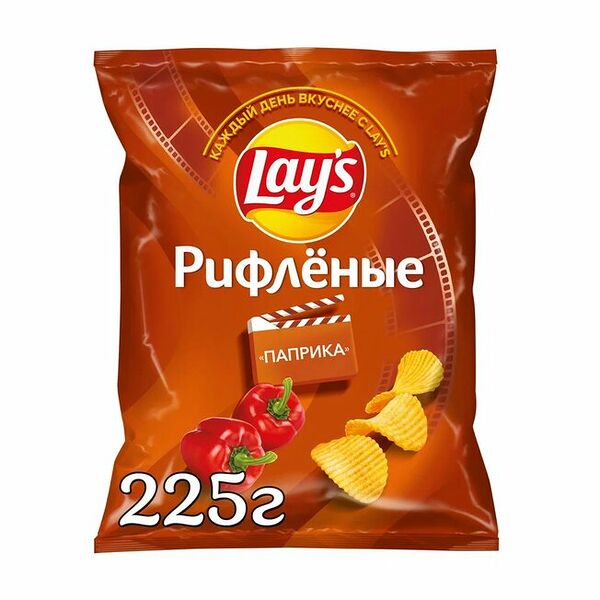 Чипсы картофельные Lays рифленые с паприкой