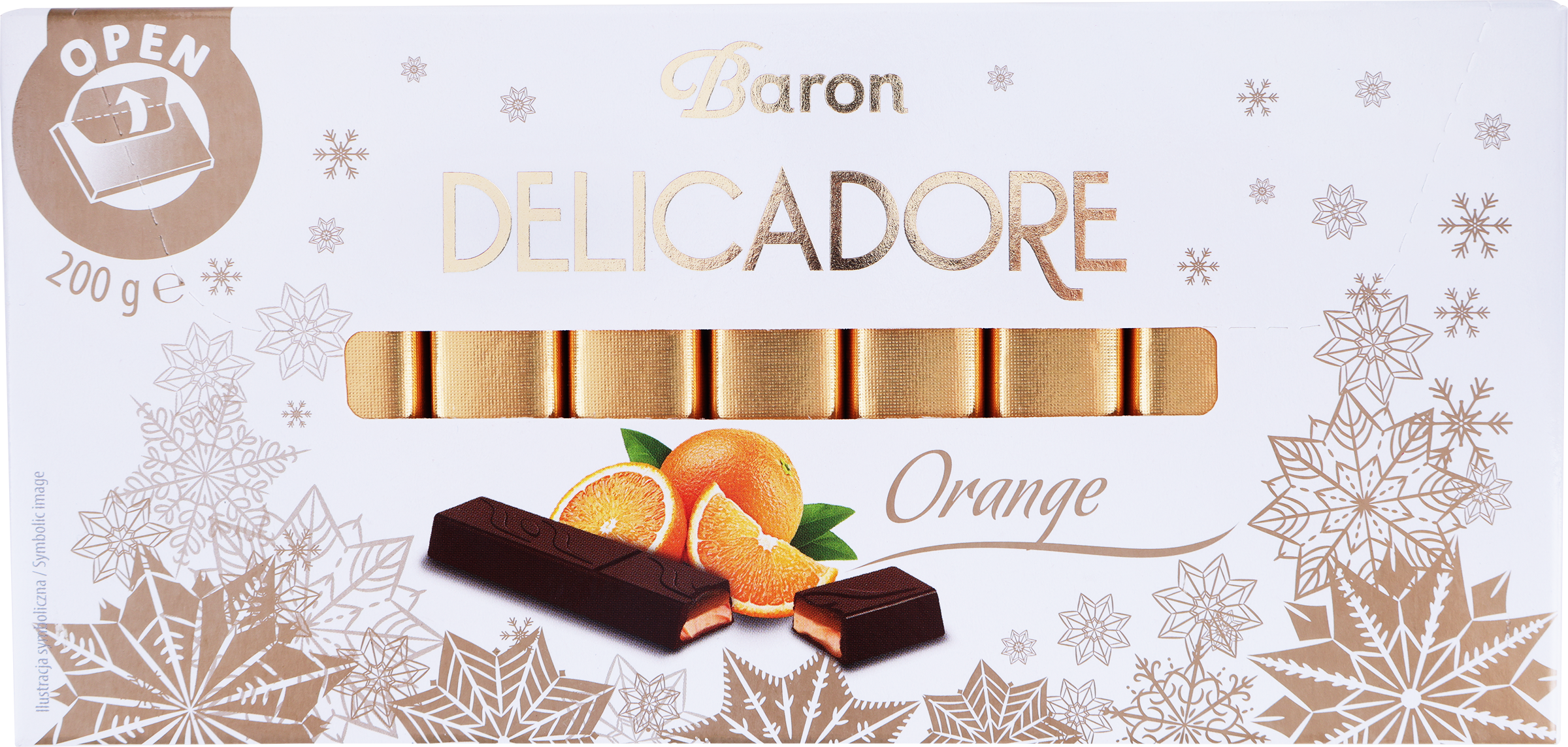 

Шоколад тёмный Delicadore с апельсиновой начинкой 200 г