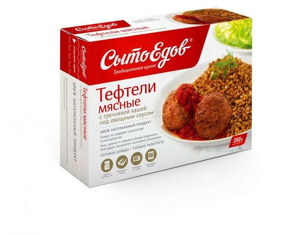 Тефтели СытоЕдов мясные с гречневой кашей под овощным соусом 350 г