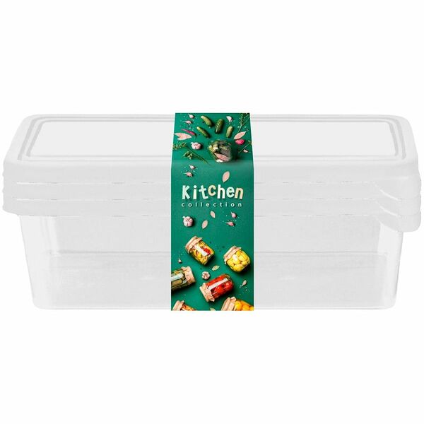 Набор контейнеров Plast Team Kitchen Collection Frozen для заморозки, 3х1,35л