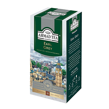 Чай Ahmad Tea Earl Grey чёрный в пакетиках, 25 шт, 50г