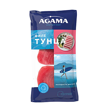 Тунец замороженный Agama филе-кусок без кожи