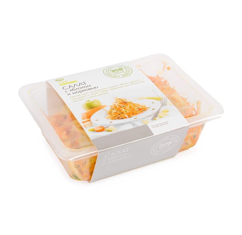 

Салат Уже Готово из сельдерея яблок и моркови Считаем калории 130 г