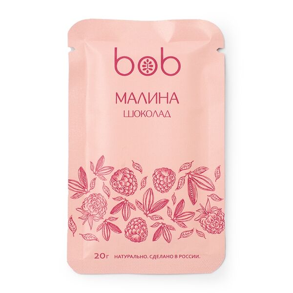 Шоколад bob малиновый на кешью 20г, Россия