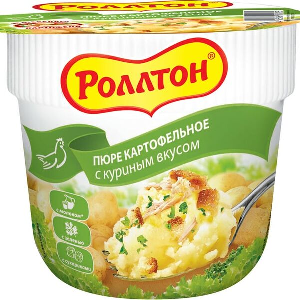 Пюре Роллтон картофельное с куриным вкусом 40г
