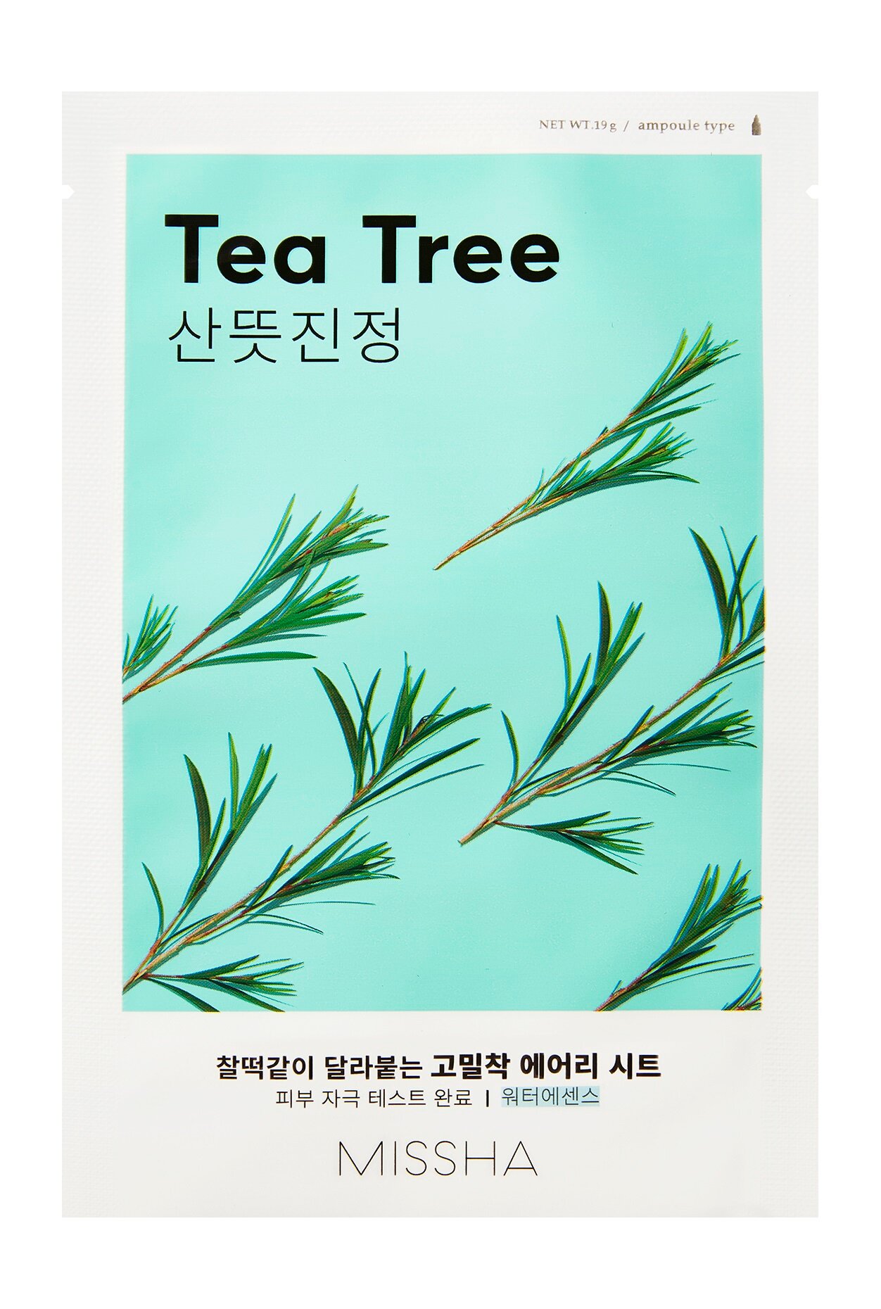 

Маска тканевая Missha Airy Fit с экстрактом чайного дерева для чувствительной кожи успокаивающая 19 г